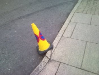 Unauthorised Cones on the Road